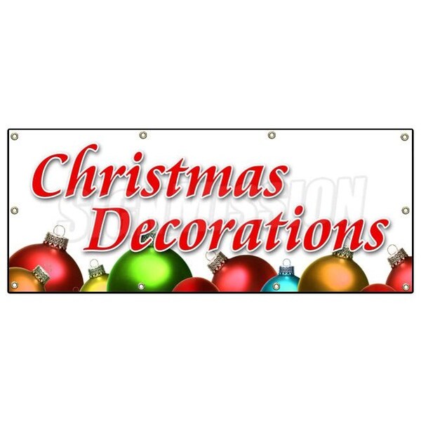 Signmission CHRISTMAS DECORATIONS BANNER SIGN x-mas xmas trees decor wreaths B-96 Christmas Decorations - main